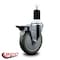 Service Caster 5'' Gray Poly Swivel 1-1/2'' Expanding Stem Caster with Brake SCC-EX20S514-PPUB-PLB-112 - alternate 4